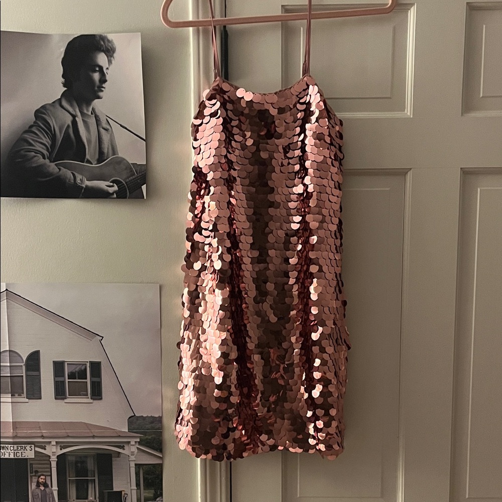 A New Day Pink Sequin Mini Dress